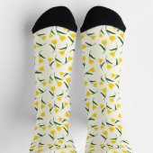Gelbes Tulpenmuster Socken (Oben)