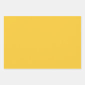 Gelbes türkisfarbenes, festes, florales Muster Geschenkpapier Set (Vorderseite 2)