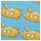 Gelbes U-Boot-Cartoon Stoff (Muster)