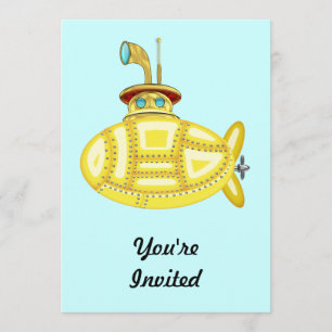 Gelbes U-Boot Einladung