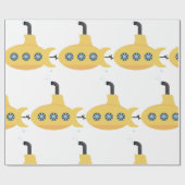 Gelbes U-Boot Geschenkpapier (Flach)