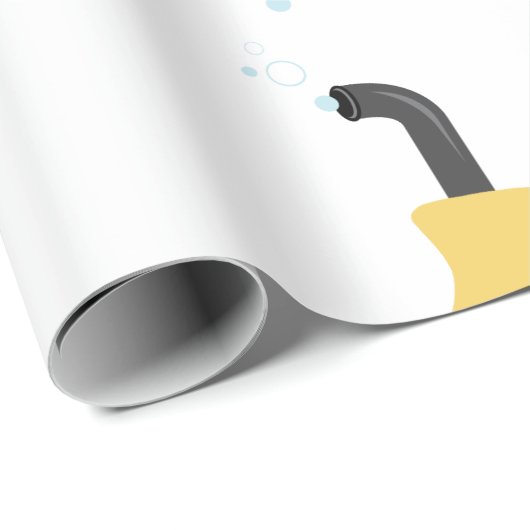 Gelbes U-Boot Geschenkpapier (Rolleneckpunkt)