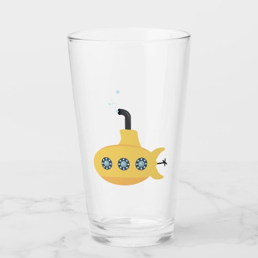 Gelbes U-Boot Glas (Vorderseite)