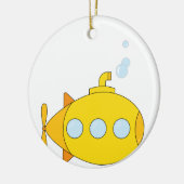 Gelbes U-Boot Keramik Ornament (Links)