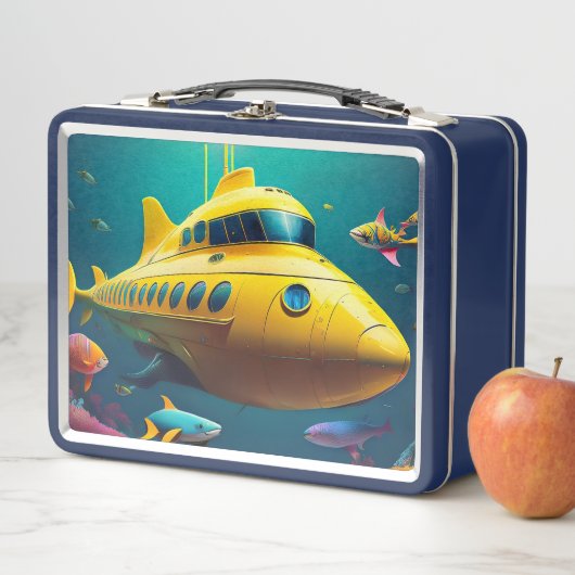 Gelbes U-Boot Metall Brotdose (Beispiel)