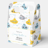 Gelbes U-Boot-Muster Kindergeburtstag-Party Geschenkschachtel (Geöffnet)