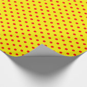 Gelbes u. rotes Tupfen-Packpapier Geschenkpapier (Ecke)
