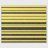 Gelbes u. schwarzes Biene Ähnliches Geschenkpapier (Flach)