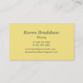 Gelbes u. weißes visitenkarte (Vorderseite)