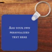 Gelbes und blauer provenzalischer Mosaik fügen Tex Schlüsselanhänger (Rückseite)