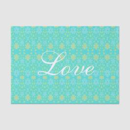 gelbes und blaues Blumenmuster Seidenpapier