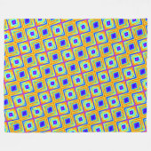 Gelbes und blaues Muster Fleecedecke (Vorderseite (Horizontal))