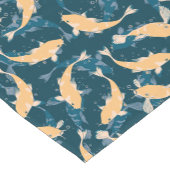 Gelbes und blaues Muster - Koi Fish Kurzer Tischläufer (Ecke)