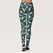 Gelbes und blaues Muster - Koi Fish Leggings (Rückseite)