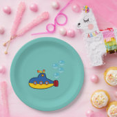 Gelbes und blaues Spielzeug mit Wasserblasen Pappteller (Party)