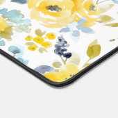 gelbes und blaues Wasserfarbmuster Schreibtischunterlage (Ecke)