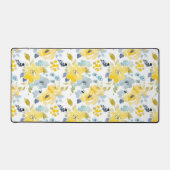 gelbes und blaues Wasserfarbmuster Schreibtischunterlage (Vorderseite)