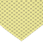 Gelbes und grau gepolstertes Diamantquadrat-Muster Kurzer Tischläufer (Ecke)
