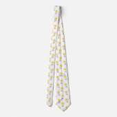 Gelbes und graues Aquarellmuster Krawatte (Rückseite)