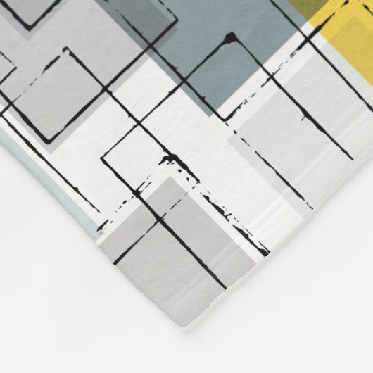 Gelbes und graues Gebäude Blanket Fleecedecke (Ecke)