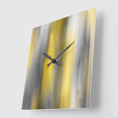 Gelbes und graues vertikales abstraktes quadratische wanduhr (Winkel)