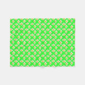 gelbes und grünes französisches Muster, Fleecedecke (Vorderseite (Horizontal))