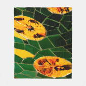 Gelbes und grünes spanisches Mosaik Fleecedecke (Vorderseite)