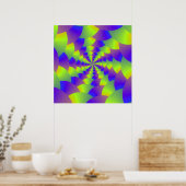 Gelbes und Lila Spiralposter Poster (Küche)