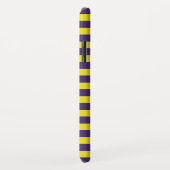 Gelbes und Lila Streifenmuster Case-Mate iPhone Hülle (Hinten/Rechts)