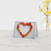 Gelbes und orange Seeglasherz-Postkarten Karte (Gelbe Blume)