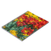 Gelbes und rotes Blumennotizbuch Notizblock (Linke Seite)