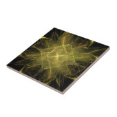 Gelbes und schwarzes Fraktal Fliese (Seite)