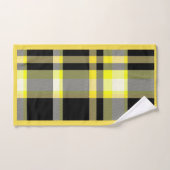 Gelbes und schwarzes kariertes Badezimmer-Tuch-Set Badhandtuch Set (Handtuch)