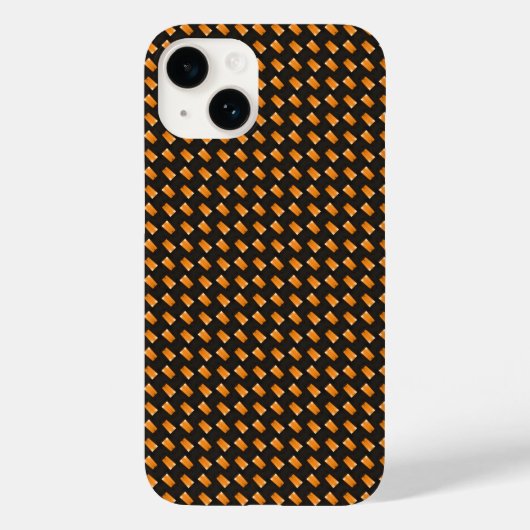Gelbes und schwarzes Muster Case-Mate iPhone Hülle (Rückseite)