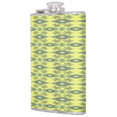 Gelbes und schwarzes Muster Flachmann (Links)