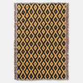 Gelbes und schwarzes Rautenmuster Decke (Vorderseite Vertikal)