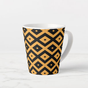 Gelbes und schwarzes Rautenmuster Milchtasse