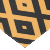 Gelbes und schwarzes Rautenmuster Tischdecke (Schrägansicht)