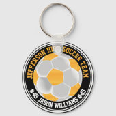 Gelbes und weißes Fußball ⚽ Schlüsselanhänger (Vorderseite)