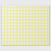Gelbes und weißes Gingham-Packpapier Geschenkpapier (Flach)