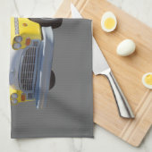 Gelbes und weißes kariertes Taxi Handtuch (Viertel Falte)