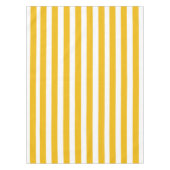 Gelbes und weißes Streifen-Muster Tischdecke (Vorderseite)