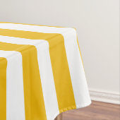 Gelbes und weißes Streifen-Muster Tischdecke (Beispiel)