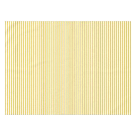 Gelbes und weißes Streifen-Muster Tischdecke (Vorderseite (Horizontal))