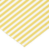 Gelbes und weißes Streifen-Muster Tischdecke (Schrägansicht)