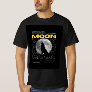 GELBES UND WEIßES T-SHIRT MIT DUNKLEM MOND