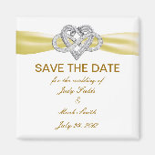 Gelbes Unendlichkeitsherz speichert das Datum Magn Magnet (Vorne)