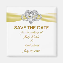 Gelbes Unendlichkeitsherz speichert das Datum Magn Magnet