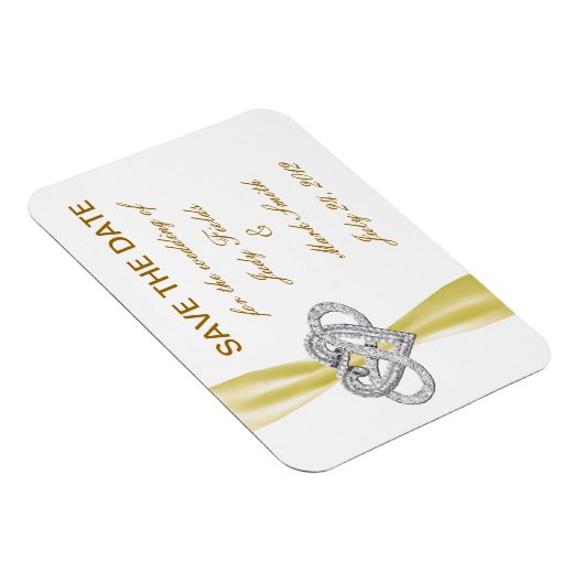 Gelbes Unendlichkeitsherz speichert das Datum Magn Magnet (Rechte Seite)