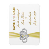 Gelbes Unendlichkeitsherz speichert das Datum Magn Magnet (Vertikal)